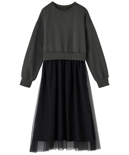 GeeRA(ジーラ)の「チュールドッキングワンピース(ワンピース・レディース・ブラック/チャコール・MEDIUM/LARGE)」の9枚目の写真