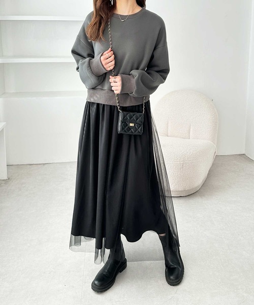 GeeRA(ジーラ)の「チュールドッキングワンピース(ワンピース・レディース・ブラック/チャコール・MEDIUM/LARGE)」の22枚目の写真