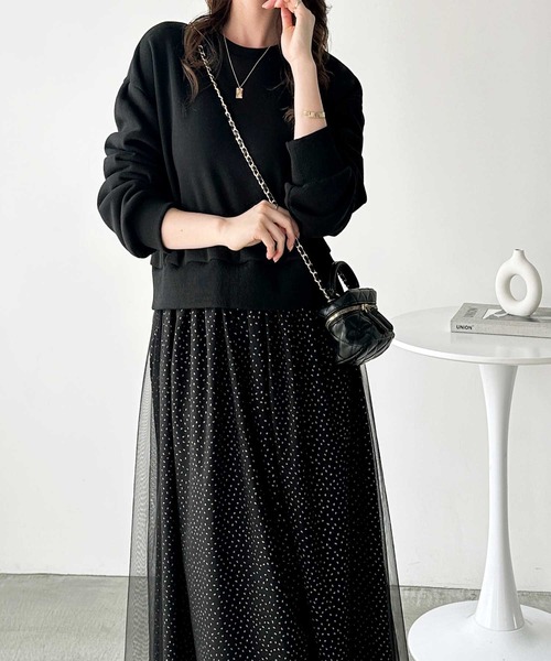 GeeRA(ジーラ)の「チュールドッキングワンピース(ワンピース・レディース・ブラック/チャコール・MEDIUM/LARGE)」の14枚目の写真