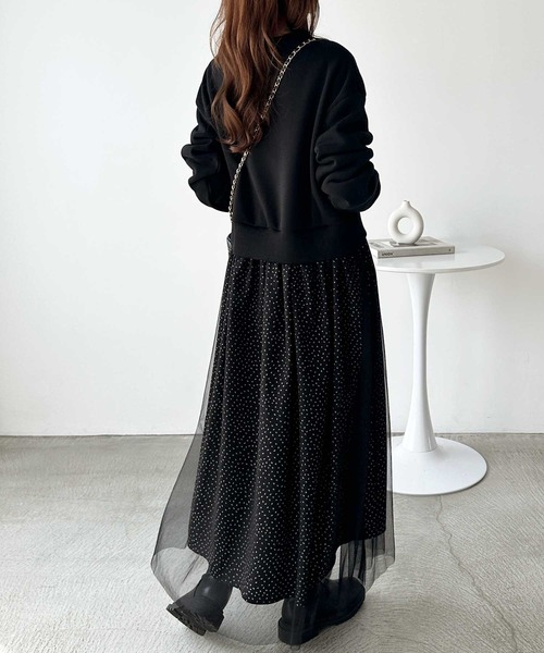 GeeRA(ジーラ)の「チュールドッキングワンピース(ワンピース・レディース・ブラック/チャコール・MEDIUM/LARGE)」の16枚目の写真