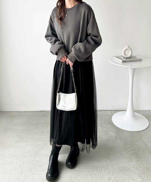 GeeRA(ジーラ)の「チュールドッキングワンピース(ワンピース・レディース・ブラック/チャコール・MEDIUM/LARGE)」の18枚目の写真