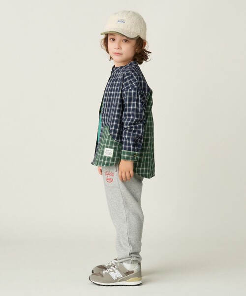 BEAMS mini（ビームスミニ）の「カンガルーポケット シャツ 2024FW（90～150cm）（シャツ/ブラウス・キッズ・ブラウン系その他5/ネイビー・100/110/120/130/140/150/90）」の6枚目の写真