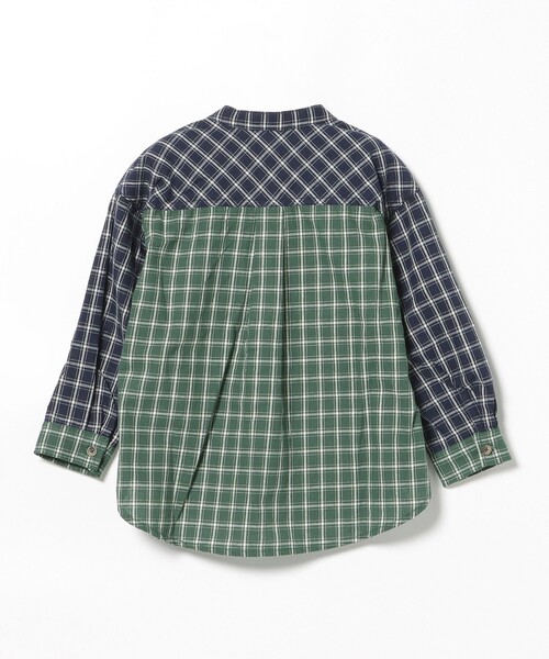 BEAMS mini（ビームスミニ）の「カンガルーポケット シャツ 2024FW（90～150cm）（シャツ/ブラウス・キッズ・ブラウン系その他5/ネイビー・100/110/120/130/140/150/90）」の9枚目の写真