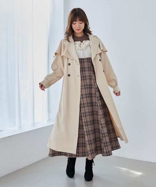 セール】ウエストきゅっとミルフィーユワンピ（ワンピース