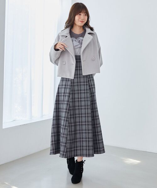 マジェスティックレゴン　ウエストきゅっとミルフィーユワンピ ウエストきゅっとミルフィーユワンピ/MAJESTIC LEGON