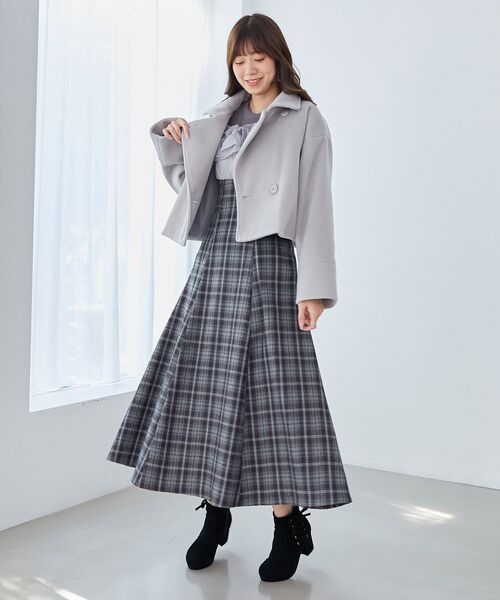 MAJESTIC LEGON（マジェスティックレゴン）の「ウエストきゅっとミルフィーユワンピ（ワンピース・レディース・ベージュ系その他2/ホワイト系その他2/ブラウン系その他2/ブラック系その他・X-SMALL/SMALL/MEDIUM）」の14枚目の写真