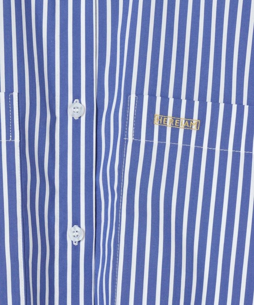 HEREIAM（ヘレイアム）の「【HEREIAM】ドルマンメタリックLOGOシャツ（シャツ/ブラウス・レディース・ブルー系/ブラック/ライトブルー・FREE）」の6枚目の写真