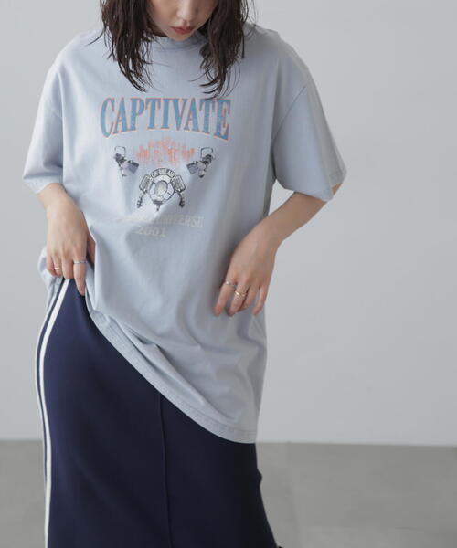 FREE'S MART(フリーズマート)の「◆ヴィンテージライクプリントTシャツ(Tシャツ/カットソー・レディース・ブルー/ブラック/ホワイト・FREE)」の3枚目の写真