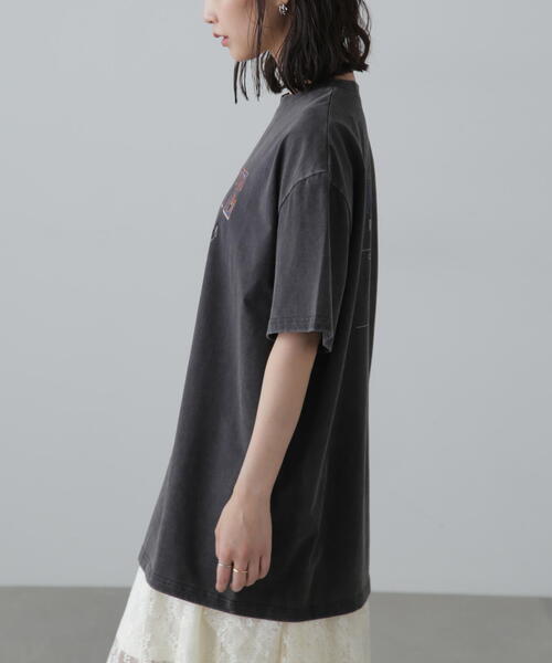 FREE'S MART(フリーズマート)の「◆ヴィンテージライクプリントTシャツ(Tシャツ/カットソー・レディース・ブルー/ブラック/ホワイト・FREE)」の5枚目の写真