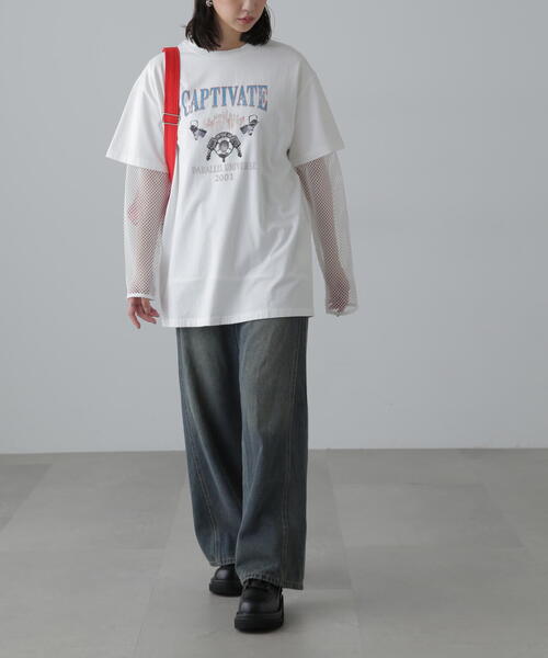 FREE'S MART(フリーズマート)の「◆ヴィンテージライクプリントTシャツ(Tシャツ/カットソー・レディース・ブルー/ブラック/ホワイト・FREE)」の17枚目の写真