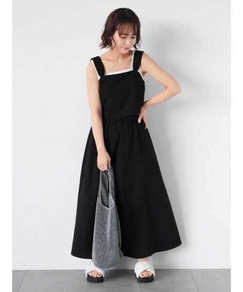 ehka sopo（エヘカソポ）の「セットアップワンピース（ワンピース・レディース・ブラック/グリーン/ブラウン・F）」の2枚目の写真