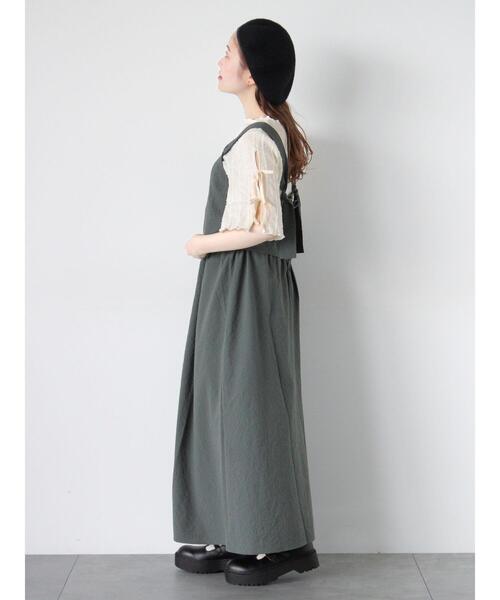 ehka sopo（エヘカソポ）の「セットアップワンピース（ワンピース・レディース・ブラック/グリーン/ブラウン・F）」の6枚目の写真