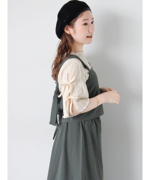 ehka sopo（エヘカソポ）の「セットアップワンピース（ワンピース・レディース・ブラック/グリーン/ブラウン・F）」の9枚目の写真