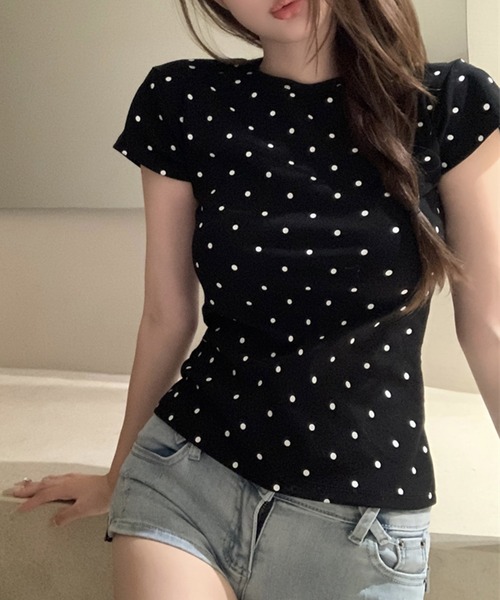 ﾄﾞｯﾄ柄Tｼｬﾂ（Tシャツ/カットソー）｜SPIGA（スピーガ）