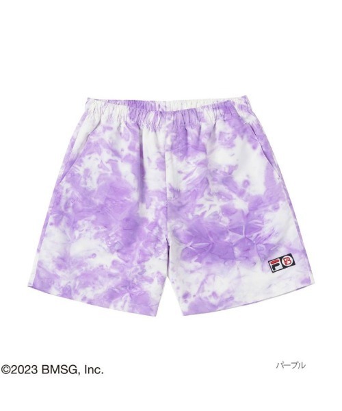 FILA(フィラ)の「【ノベルティ付き】FILA × BE:FIRST フィラ×ビーファースト コラボ タイダイ ハーフパンツ(その他パンツ・レディース・ブラック/サックスブルー/グレー/パープル/ピンク・S/M/L)」の2枚目の写真