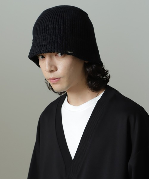 RACAL（ラカル）の「RACAL/別注 Knit Bucket Hat（ハット・メンズ・ブルーグレー/オフホワイト/ブラック/モカ・FREE）」の11枚目の写真