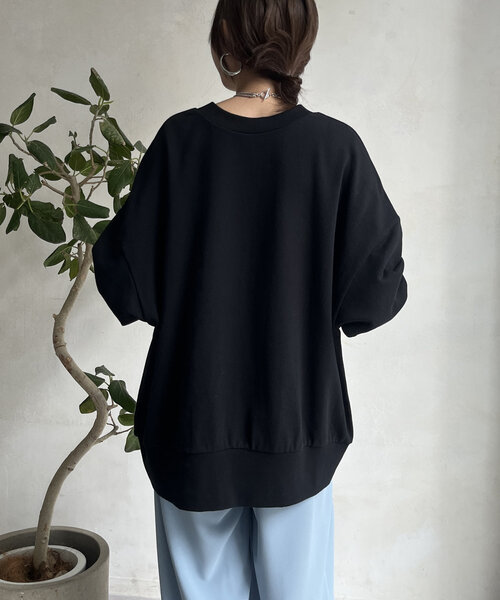 DouDou(ドゥドゥ)の「【WEB限定】 CEST DEVISE 2WAYプルオーバー(Tシャツ/カットソー・レディース・グレー/ブラック/ホワイト系その他・FREE)」の10枚目の写真