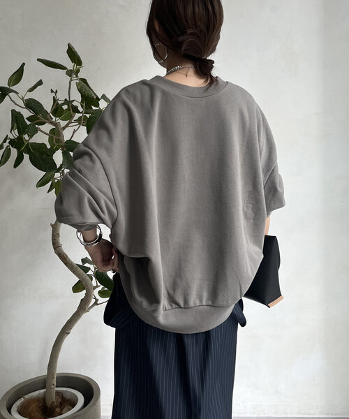 DouDou(ドゥドゥ)の「【WEB限定】 CEST DEVISE 2WAYプルオーバー(Tシャツ/カットソー・レディース・グレー/ブラック/ホワイト系その他・FREE)」の19枚目の写真
