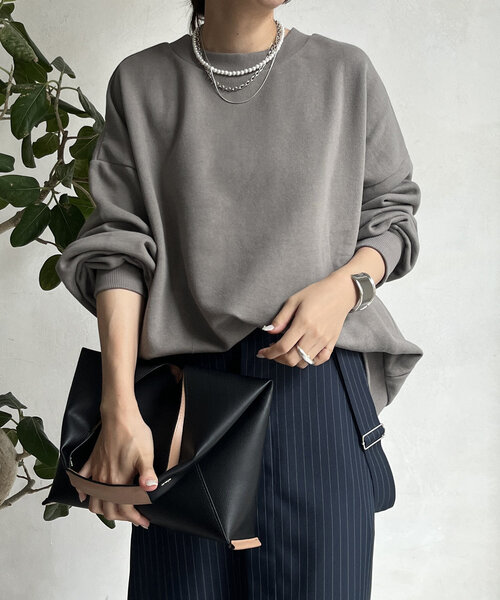 DouDou(ドゥドゥ)の「【WEB限定】 CEST DEVISE 2WAYプルオーバー(Tシャツ/カットソー・レディース・グレー/ブラック/ホワイト系その他・FREE)」の22枚目の写真