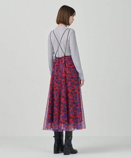 Diagram（ダイアグラム）の「フラワーチュールプリントキャミワンピース（ワンピース・レディース・レッド/ブラック・36）」の5枚目の写真