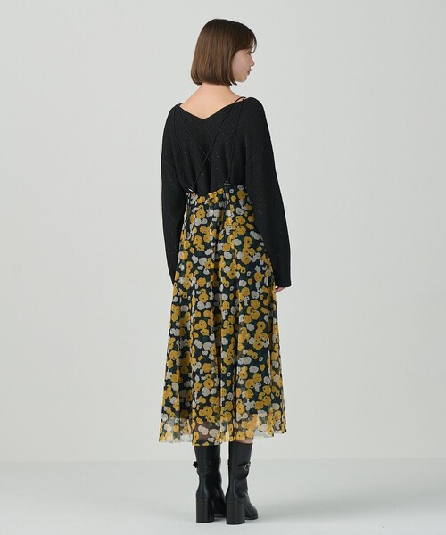 Diagram（ダイアグラム）の「フラワーチュールプリントキャミワンピース（ワンピース・レディース・レッド/ブラック・36）」の9枚目の写真