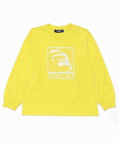 XLARGE KIDS(エクストララージキッズ)の「スクエアOG長袖Tシャツ(スウェット・キッズ・ホワイト/ブラック/イエロー/ブルー・80cm/90cm/110cm/100cm/120cm/130cm/140cm)」の2枚目の写真