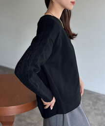 Chez toi（シェトワ）の「BACKケーブル裏毛プルオーバー（Tシャツ/カットソー・レディース）」