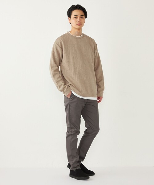 SHIPS Colors（シップス カラーズ）の「SHIPS Colors:〈洗濯機可能〉ハイストレッチ イージー チノパンツ◇（チノパンツ・メンズ・ベージュ/ネイビー/グレー/オリーブ・SMALL/MEDIUM/LARGE/X-LARGE）」の5枚目の写真
