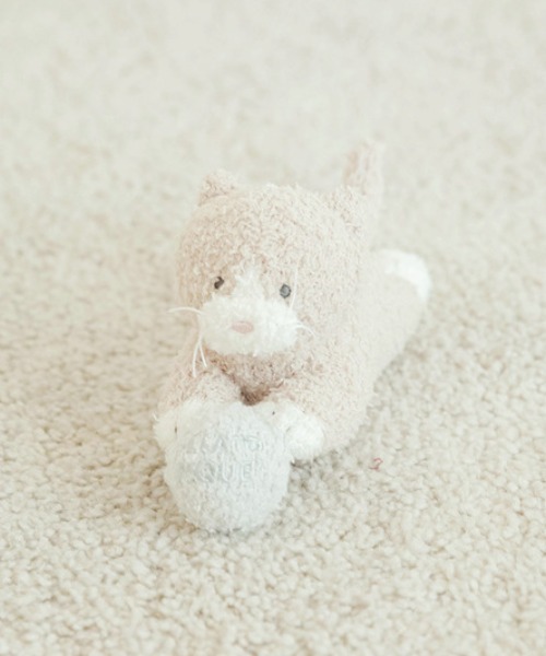 gelato pique(ジェラートピケ)の「【BABY】ベビモコキャットラトル(その他ベビー用品・キッズ・ベージュ/グレー・FREE)」の2枚目の写真