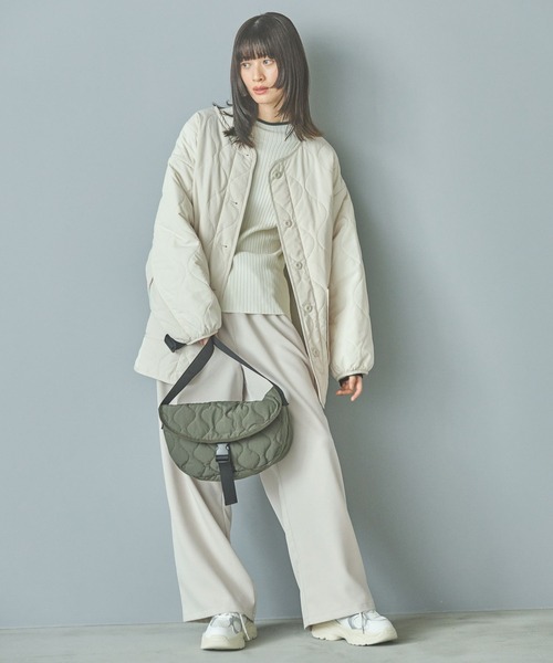 LAKOLE（ラコレ）の「バイカラーキルティングブルゾン / 132257（ブルゾン・レディース・カーキ/ブラック/アイボリー・SMALL/MEDIUM）」の8枚目の写真