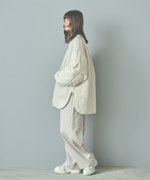 LAKOLE（ラコレ）の「バイカラーキルティングブルゾン / 132257（ブルゾン・レディース・カーキ/ブラック/アイボリー・SMALL/MEDIUM）」の12枚目の写真