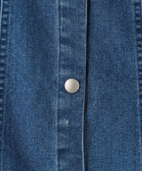 green label relaxing（グリーンレーベルリラクシング）の「TJ ノーカーラー デニムジャケット / キッズ  140cm-160C㎝ - ストレッチ -（デニムジャケット・キッズ・ブラック/コバルトブルー・150cm/160cm/140cm）」の8枚目の写真