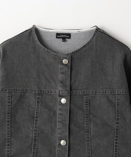 green label relaxing（グリーンレーベルリラクシング）の「TJ ノーカーラー デニムジャケット / キッズ  140cm-160C㎝ - ストレッチ -（デニムジャケット・キッズ・ブラック/コバルトブルー・150cm/160cm/140cm）」の11枚目の写真