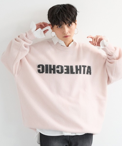 ニット・セーター PARTIMENTO Brushed Mohair Fair Isle Knit 4MM004 セール】BARNYARDSTORM / INVERTEDニット（ニット/セーター