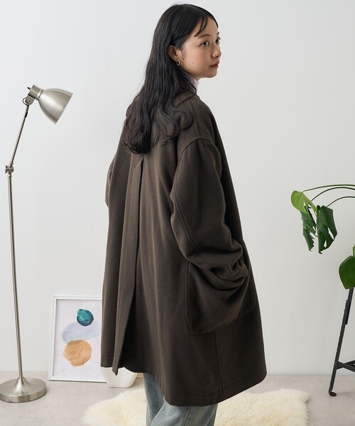 FREAK'S STORE(フリークスストア)の「BASISBROEK/バージスブルック MARCH/マーチ/ウールロングコート(チェスターコート・レディース・ブラック/オリーブ/ブラウン・1)」の16枚目の写真