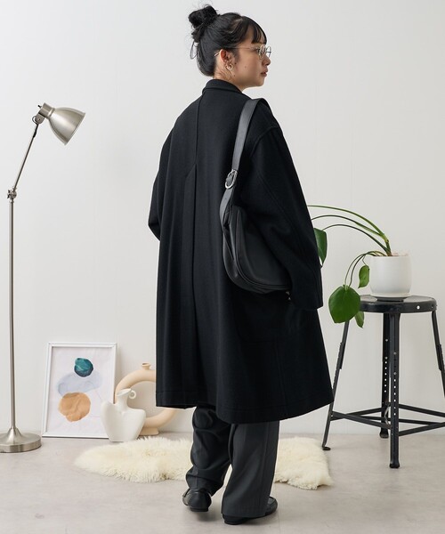 FREAK'S STORE(フリークスストア)の「BASISBROEK/バージスブルック MARCH/マーチ/ウールロングコート(チェスターコート・レディース・ブラック/オリーブ/ブラウン・1)」の18枚目の写真