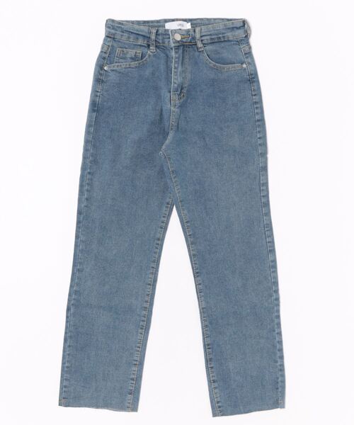 urge:(アージコロン )の「【URGE:】ハイウエスト 切りっぱなし デニムパンツ(デニムパンツ・レディース・ブラック/ブルー・SMALL/MEDIUM/LARGE/X-LARGE)」の8枚目の写真