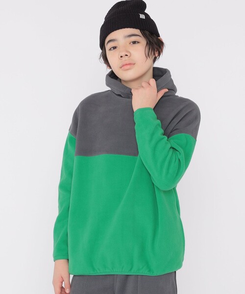 SHIPS（シップス）の「SHIPS KIDS:140～160cm / フリース ゲーミング パーカー（パーカー・キッズ・ブラック/チャコールグレー・140/150/160）」の3枚目の写真