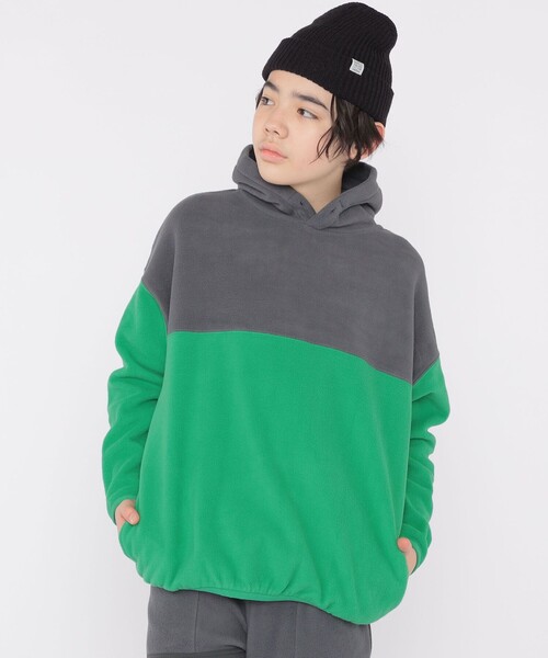 SHIPS（シップス）の「SHIPS KIDS:140～160cm / フリース ゲーミング パーカー（パーカー・キッズ・ブラック/チャコールグレー・140/150/160）」の5枚目の写真