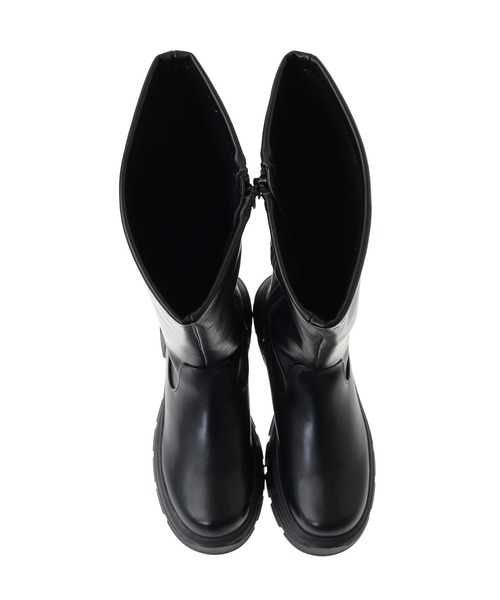 Green　Parks（グリーンパークス）の「・minia ストレッチロングブーツ（ブーツ・レディース・ブラック・L/M/S/LL）」の6枚目の写真