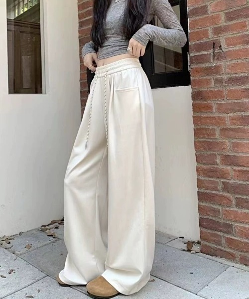 SHEENA（シーナ）の「スウェットワイドパンツ（スウェットパンツ・レディース・ネイビー/ブラック/グレー/オフホワイト・M）」の21枚目の写真