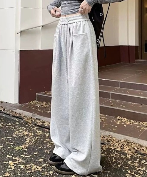 SHEENA（シーナ）の「スウェットワイドパンツ（スウェットパンツ・レディース・ネイビー/ブラック/グレー/オフホワイト・M）」の13枚目の写真