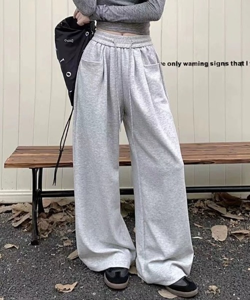 SHEENA（シーナ）の「スウェットワイドパンツ（スウェットパンツ・レディース・ネイビー/ブラック/グレー/オフホワイト・M）」の14枚目の写真