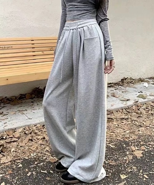 SHEENA（シーナ）の「スウェットワイドパンツ（スウェットパンツ・レディース・ネイビー/ブラック/グレー/オフホワイト・M）」の12枚目の写真