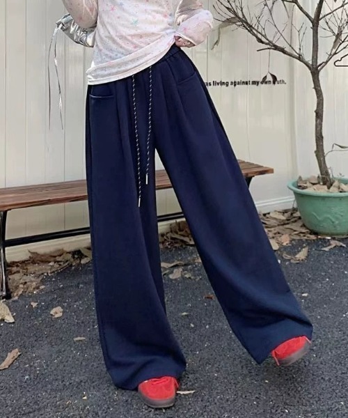 SHEENA（シーナ）の「スウェットワイドパンツ（スウェットパンツ・レディース・ネイビー/ブラック/グレー/オフホワイト・M）」の18枚目の写真