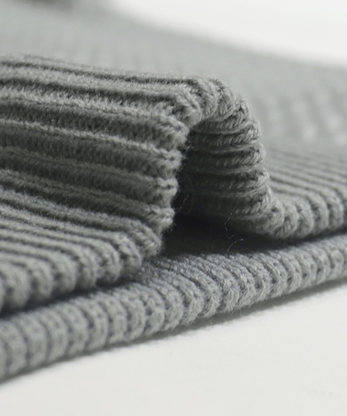 coca（coca）（コカ）の「バーズアイニットトップス（ニット/セーター・メンズ・グレー/ブラック・XL/L/M）」の13枚目の写真