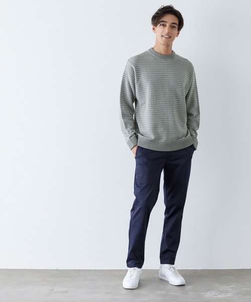 coca（coca）（コカ）の「バーズアイニットトップス（ニット/セーター・メンズ・グレー/ブラック・XL/L/M）」の9枚目の写真