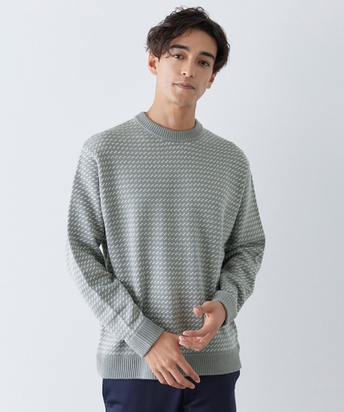 coca（coca）（コカ）の「バーズアイニットトップス（ニット/セーター・メンズ・グレー/ブラック・XL/L/M）」の10枚目の写真