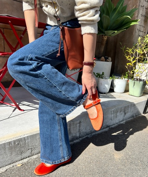 StyleSea（スタイルシー）の「ベルベットストラップラウンドシューズ（バレエシューズ・レディース・シルバー/ピンク/モカ/コバルトブルー/ネイビー/ブラウン/オレンジ/ラベンダー/オリーブ/グレイッシュベージュ/ブラック/テラコッタ・22.5cm/23cm/24cm/23.5cm/25cm/24.5cm）」の19枚目の写真