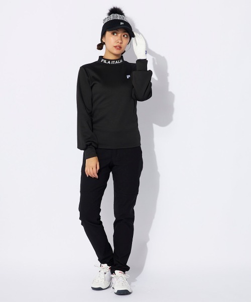 FILA GOLF(フィラゴルフ )の「裏ベロア長袖モックネックシャツ(Tシャツ/カットソー・レディース・ブラック/ブラウン系その他/オフホワイト/ピンク・X-SMALL/SMALL/MEDIUM/LARGE/X-LARGE)」の6枚目の写真
